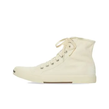 Balenciaga Paris High Top Sneakers 'White Destroyed Cotton And White Sole'