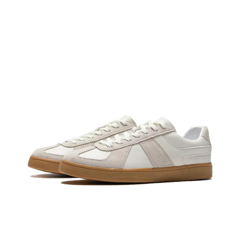 LiNing Abrasion Resistant, Lightweight, And Breathable Low Top Skateboard Shoes Men's Mist White-2