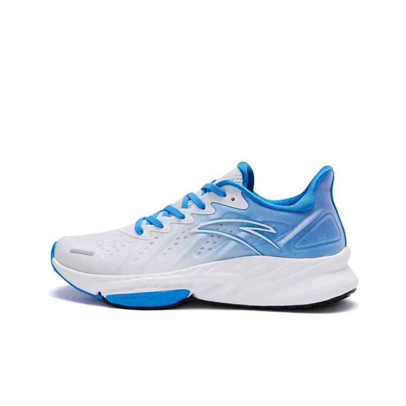 Anta Cushioned Slip-Resistant Abrasion-Resistant Breathable Low-Top Running Shoes Men's White Blue Multicolor-0