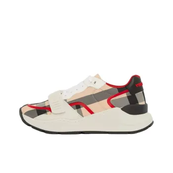 Burberry Ramsey Sneaker Beige Red Black Women's