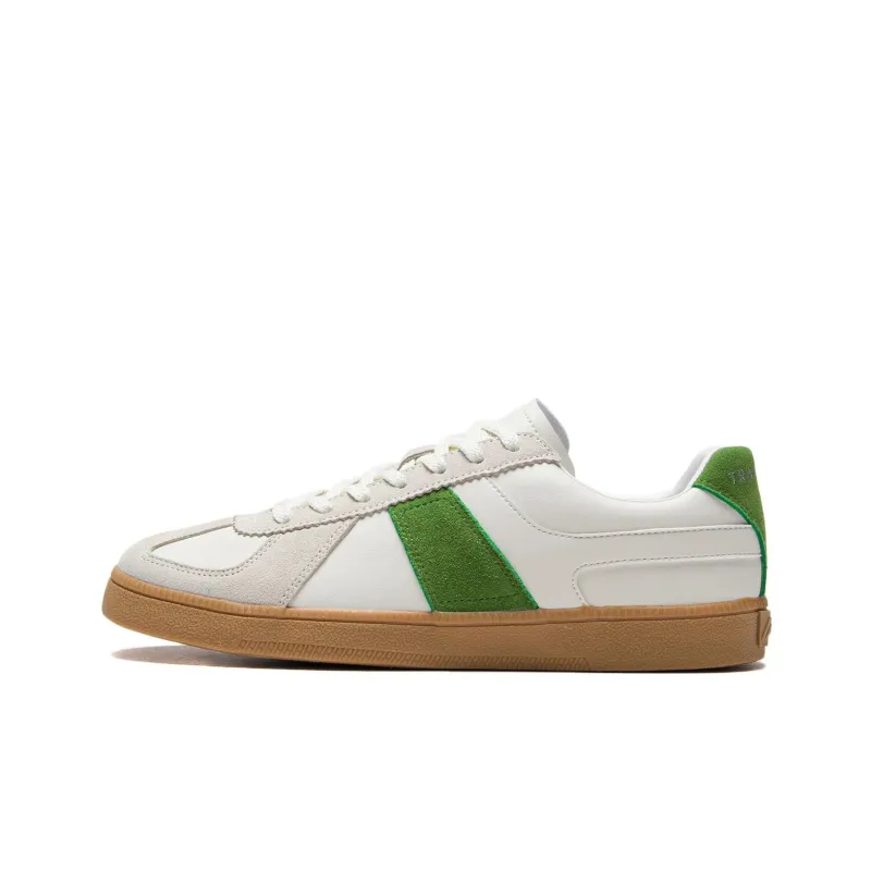 LiNing Durable Lightweight And Breathable Low Top Skateboard Shoes Men's White Green-0