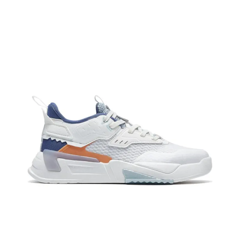 XTEP Deconstruction Slip Resistant, Abrasion Resistant, Breathable Low Top Casual Shoes Women's White Purple Blue-1