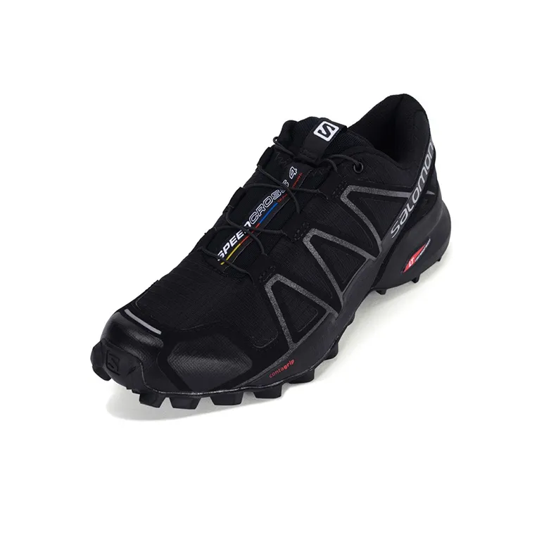 SALOMON Speedcross 4 Abrasion Resistant Low Top Running Shoes Men's Black-1