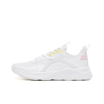 Erke Running Shoes Women's Low Top Ivory White/Lake Blue
