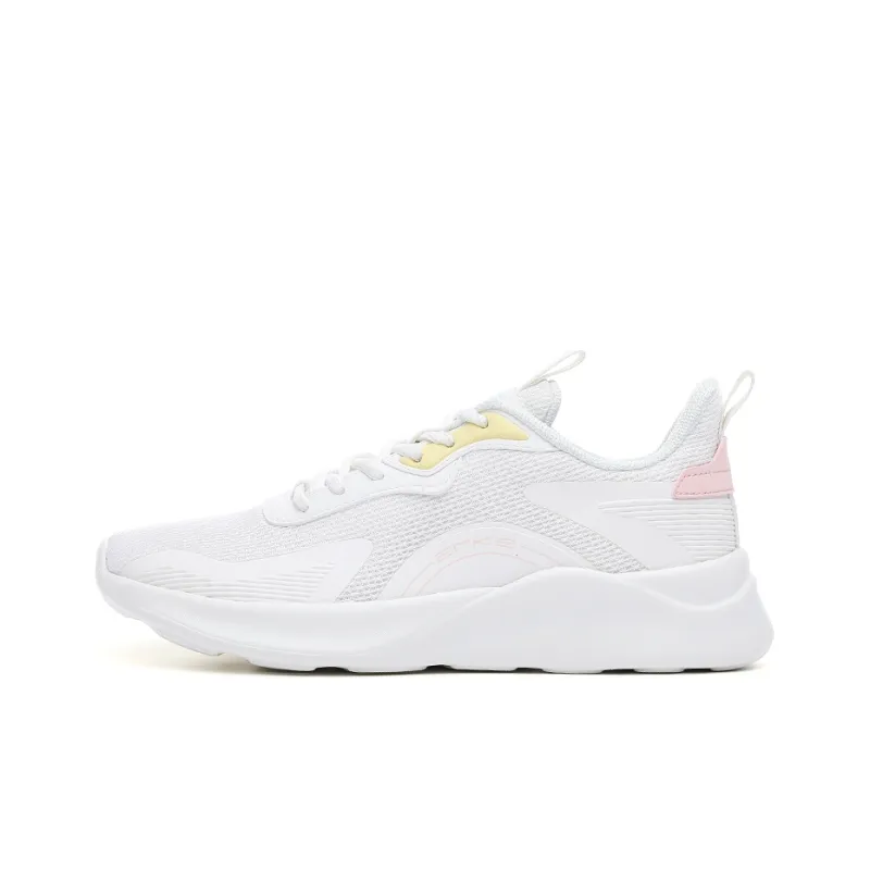 Erke Running Shoes Women's Low Top Ivory White/Lake Blue-0