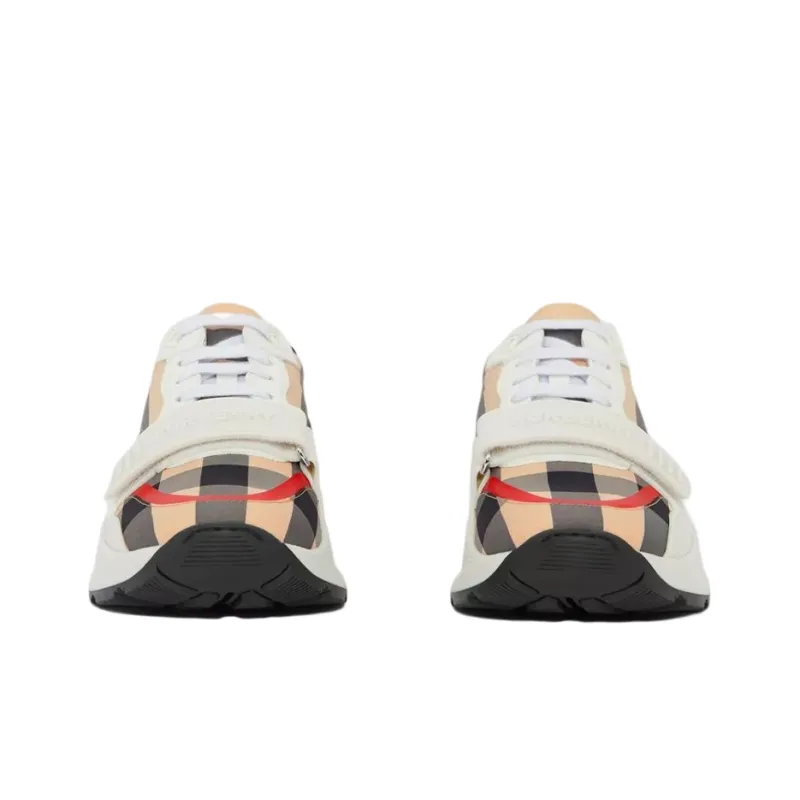 Burberry Ramsey Sneaker Beige Red Black Women's-1