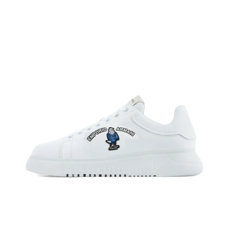 EMPORIO ARMANI Manga Capsule Anti-Slip Wear-Resistant Low-Top Casual Shoes Men's White-0