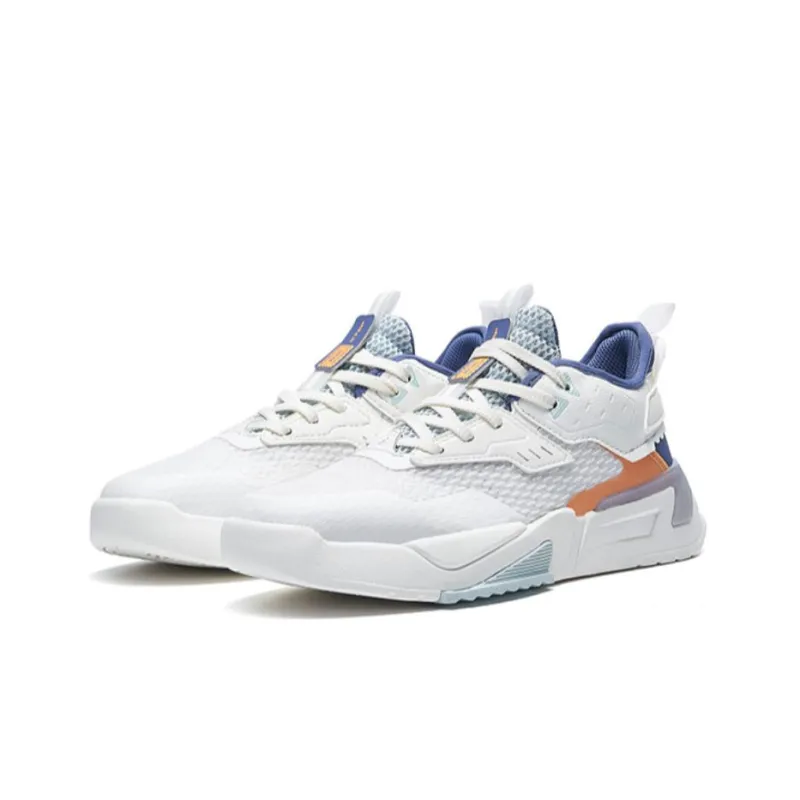 XTEP Deconstruction Slip Resistant, Abrasion Resistant, Breathable Low Top Casual Shoes Women's White Purple Blue-2