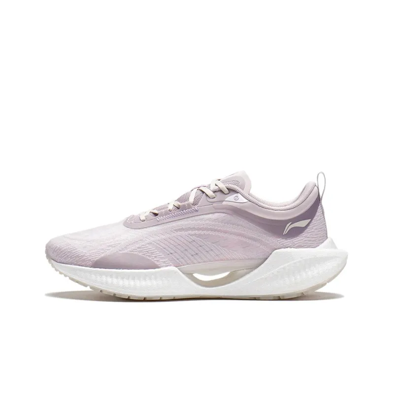 LiNing Super Light 19 Breathable And Lightweight Low Top Running Shoes Women's Dusty Pink Purple-0