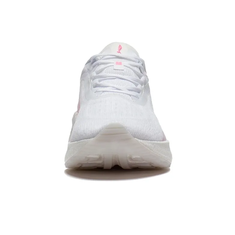 LiNing Super Light 19 Cushioned Slip Resistant Running Shoes Women's White Pink-4