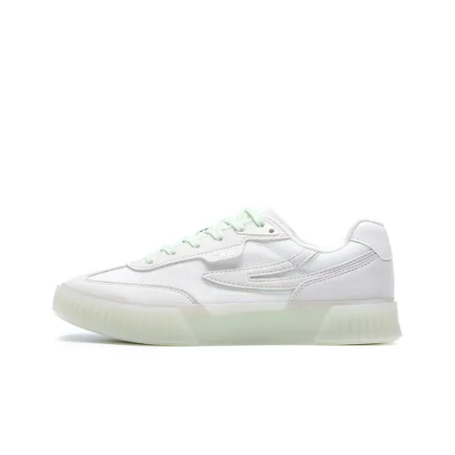 FILA Shadow Skateboard Shoes Women's Low-Top Snow White/Mint Green