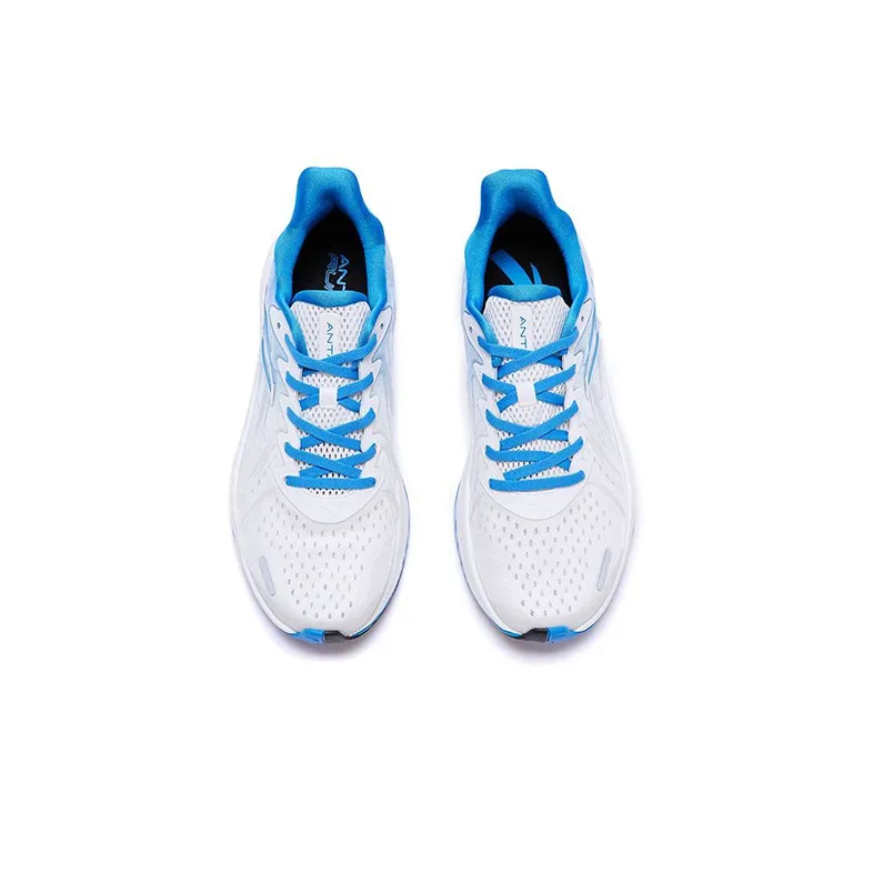 Anta Cushioned Slip-Resistant Abrasion-Resistant Breathable Low-Top Running Shoes Men's White Blue Multicolor-2