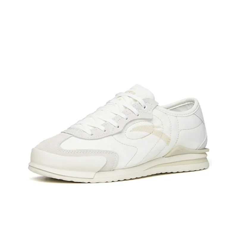 Anta Life Collection Cushioning Anti-Slip Wear-Resistant Breathability Low-Top Casual Shoes Women's White Beige Yellow-2