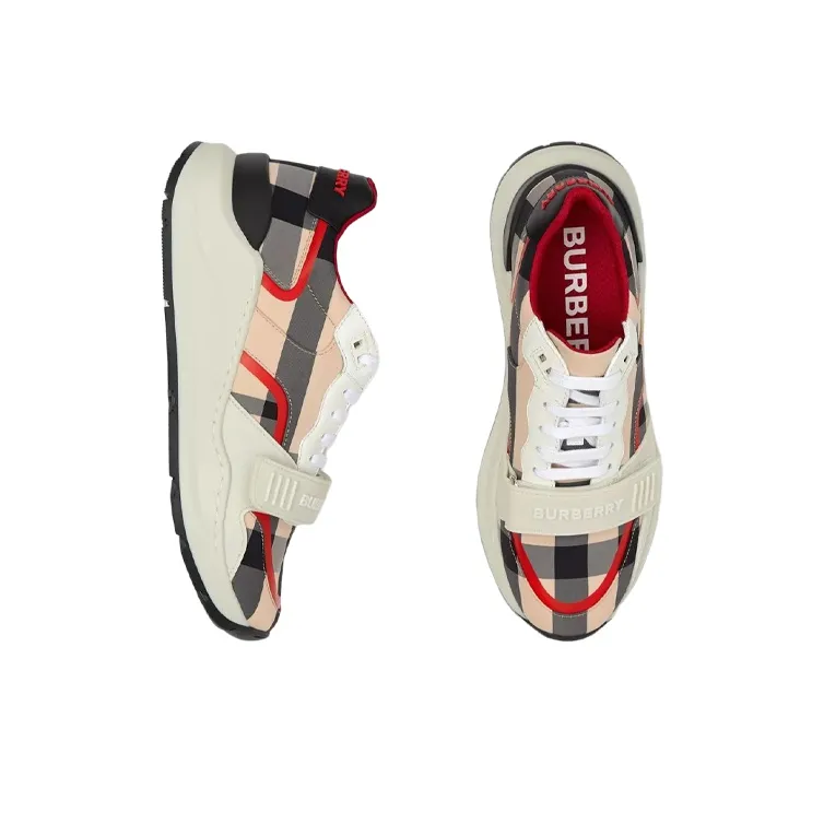 Burberry Ramsey Sneaker Beige Red Black Women's-2