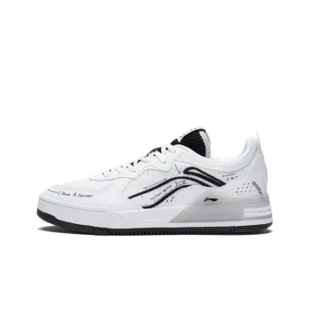 LiNing Wave V1 Anti Slip And Wear Resistant Lightweight Low Top Skateboard Shoes Men's White Black