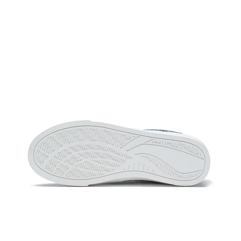 LiNing Wave 180 Anti Slip And Wear Resistant Lightweight Low Top Skateboard Shoes Men's White Blue-6
