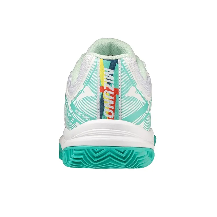 Mizuno Tennis Shoes Women's Low Top White/Mint Green/Black-3