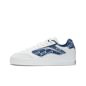 LiNing Wave 180 Anti Slip And Wear Resistant Lightweight Low Top Skateboard Shoes Men's White Blue