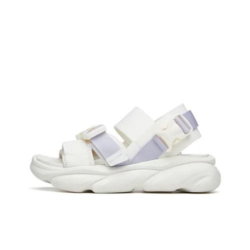 ANTA Beach Sandals Women's Ivory White/lilac Gray