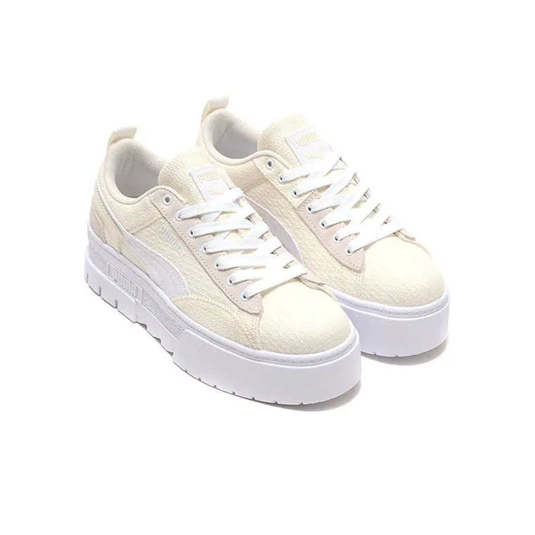 PUMA Mayze Patchwork Thick Sole Retro Casual Skateboarding Shoes White Women's-2
