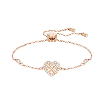 Swarovski Greeting Bracelets Women's Rose Gold Tone Plated
