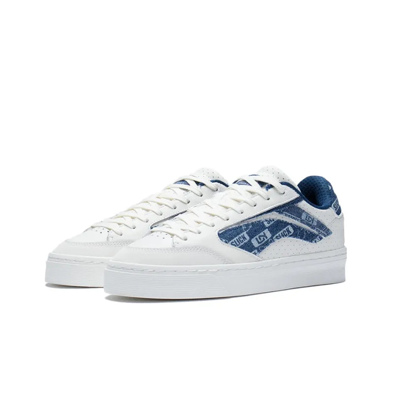 LiNing Wave 180 Anti Slip And Wear Resistant Lightweight Low Top Skateboard Shoes Men's White Blue-2