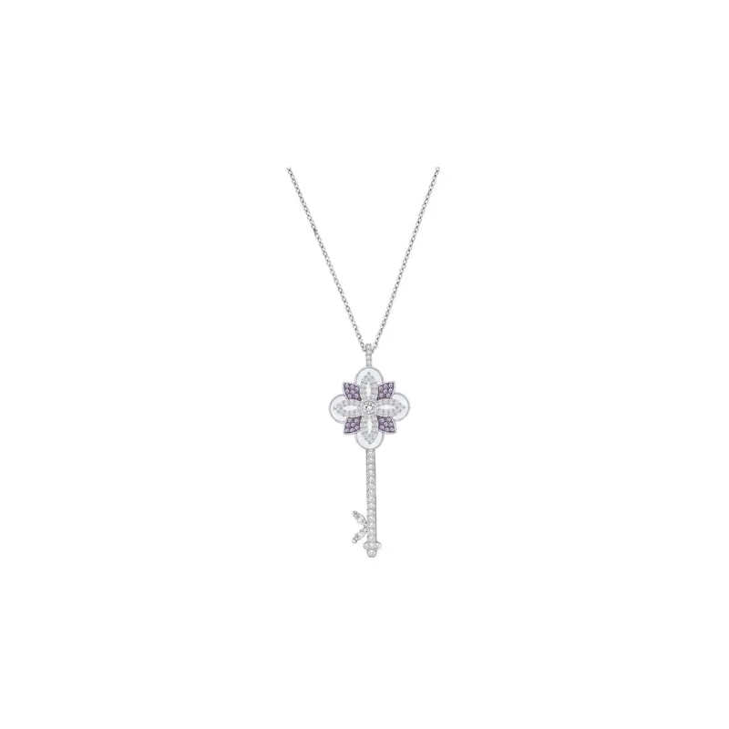 Swarovski Faux Crystal Necklaces Women's Silver-0