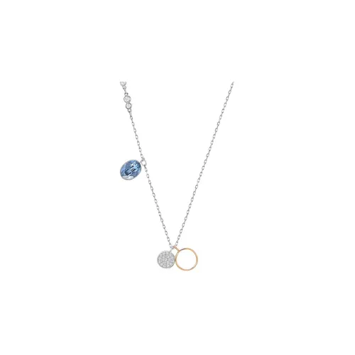 Swarovski Duo Circle Necklaces Women's Silver