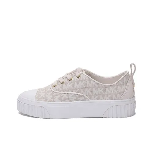 MICHAEL KORS Skateboard Shoes Women's Low-Top Vanilla White