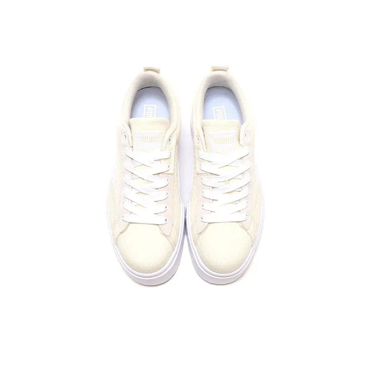 PUMA Mayze Patchwork Thick Sole Retro Casual Skateboarding Shoes White Women's-3