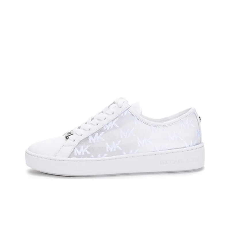 MICHAEL KORS Low Top Stylish Skateboarding Shoes Women's Optical White-0