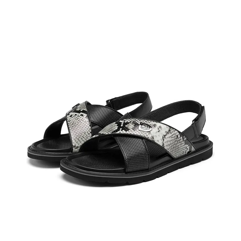 ROBERTA DI CAMERINO Strap Sandals Men's Black White-2