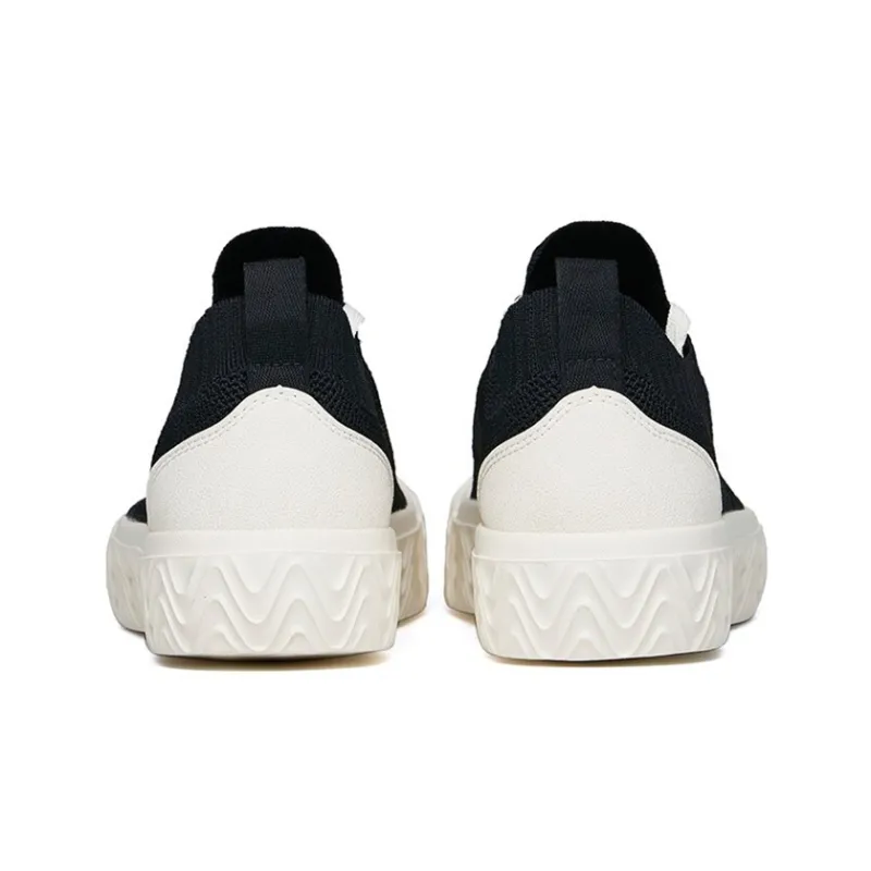 Anta Life Collection Wear resistant And Lightweight Low Top Casual Shoes Men's Black White-3