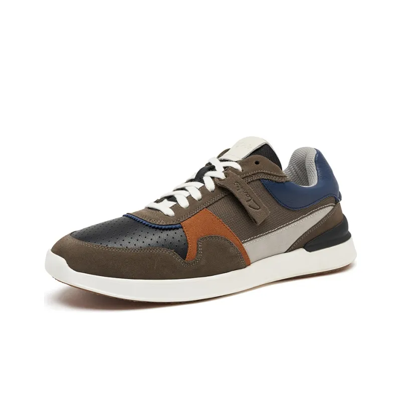 Clarks Low Top Casual Shoes Men's Dark Gray Multicolor-1