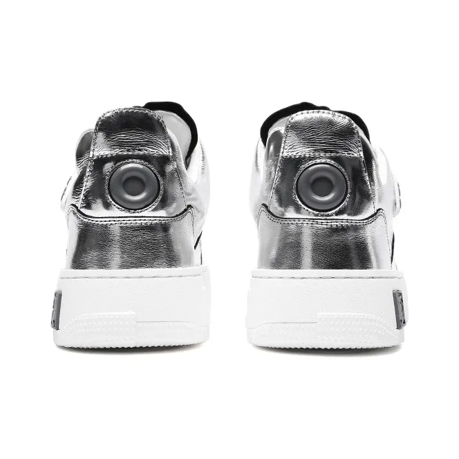 Anthony Miles Skateboard Shoes Men Low Top Silver-3