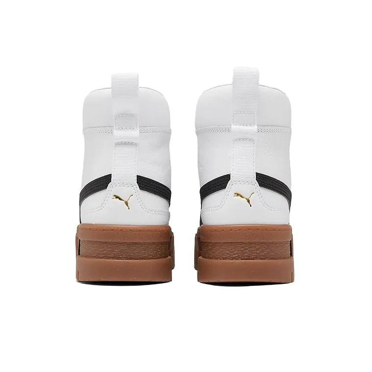 PUMA Mayze Mid High-Top Skateboard Shoes Women's White Black-3