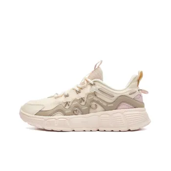 Erke Casual Shoes Women's Low Top White/Linen Gray