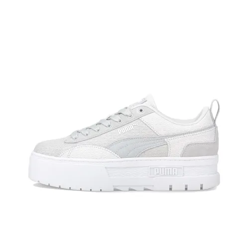 PUMA Mayze Skateboard Shoes Women's Low-Top Gray/White