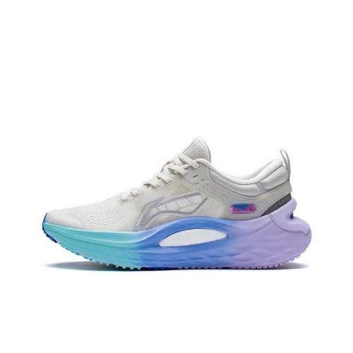 LINING Furious Rider 6.0 Running Shoes Men Low-Top Pearl White/Sprout Yellow Gray/Blue/Purple