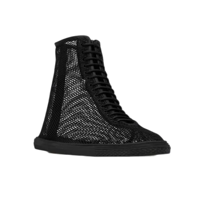 SAINT LAURENT Skateboard Shoes Women's High Top Black-2