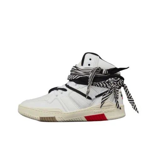 SAINT LAURENT SMITH Stylish Skateboarding Shoes Women's White