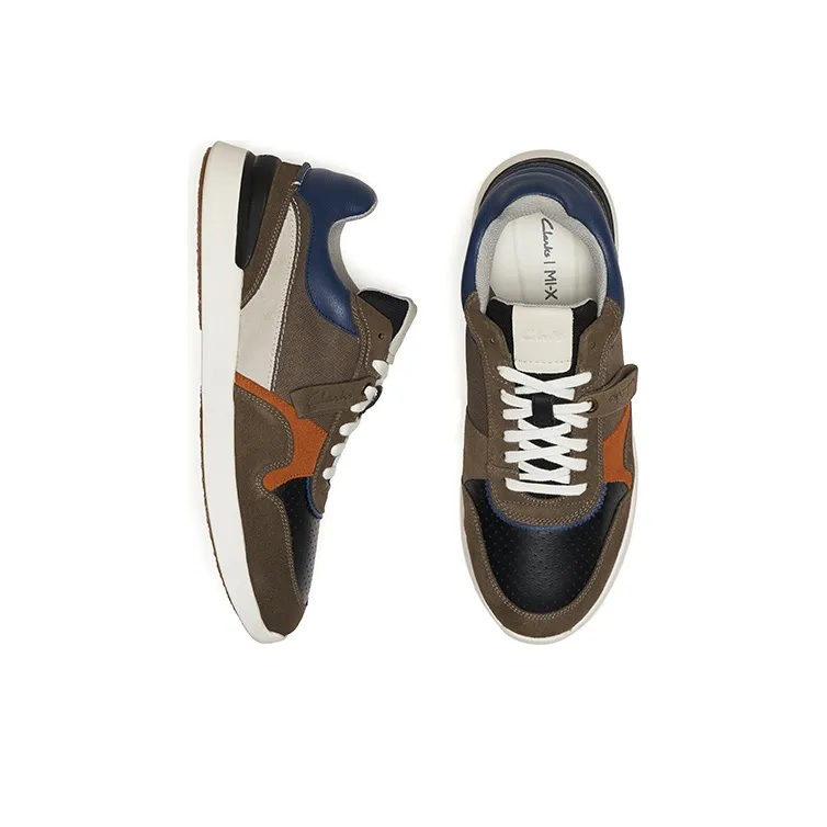 Clarks Low Top Casual Shoes Men's Dark Gray Multicolor-4