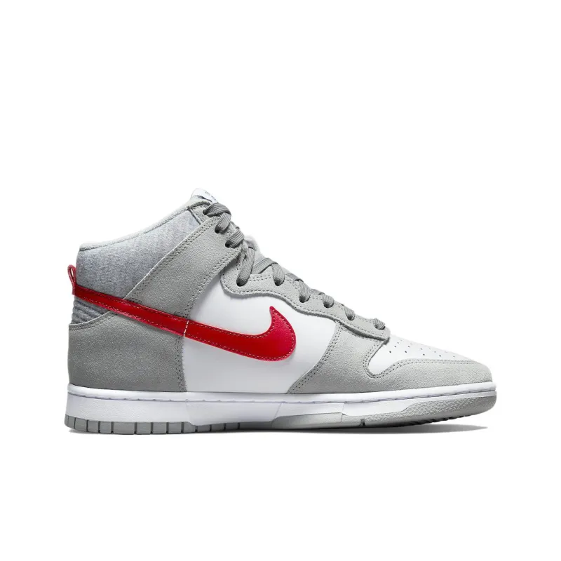 Nike Dunk High Light Smoke Grey Gym Red-1