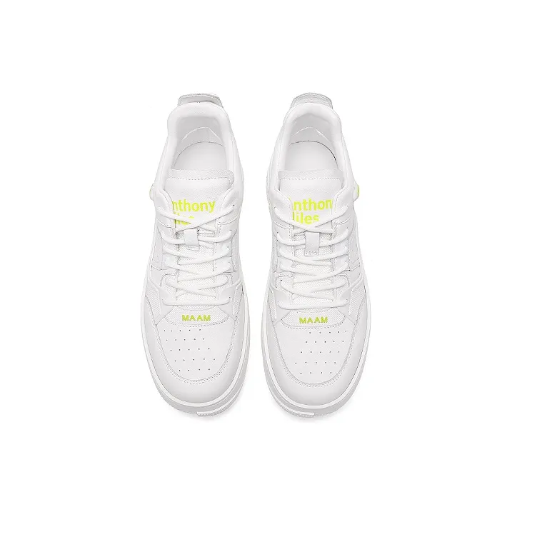 Anthony Miles Skateboard Shoes Men Low Top White-2