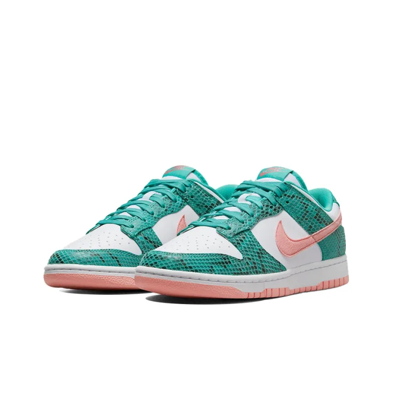 Nike Dunk Low Snakeskin Washed Teal Bleached Coral-2