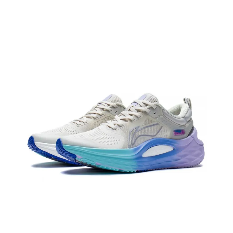 LiNing Furious Rider 6.0 Cushioning Anti-Slip And Wear-Resistant Low-Top Running Shoes Gray Blue Purple-2