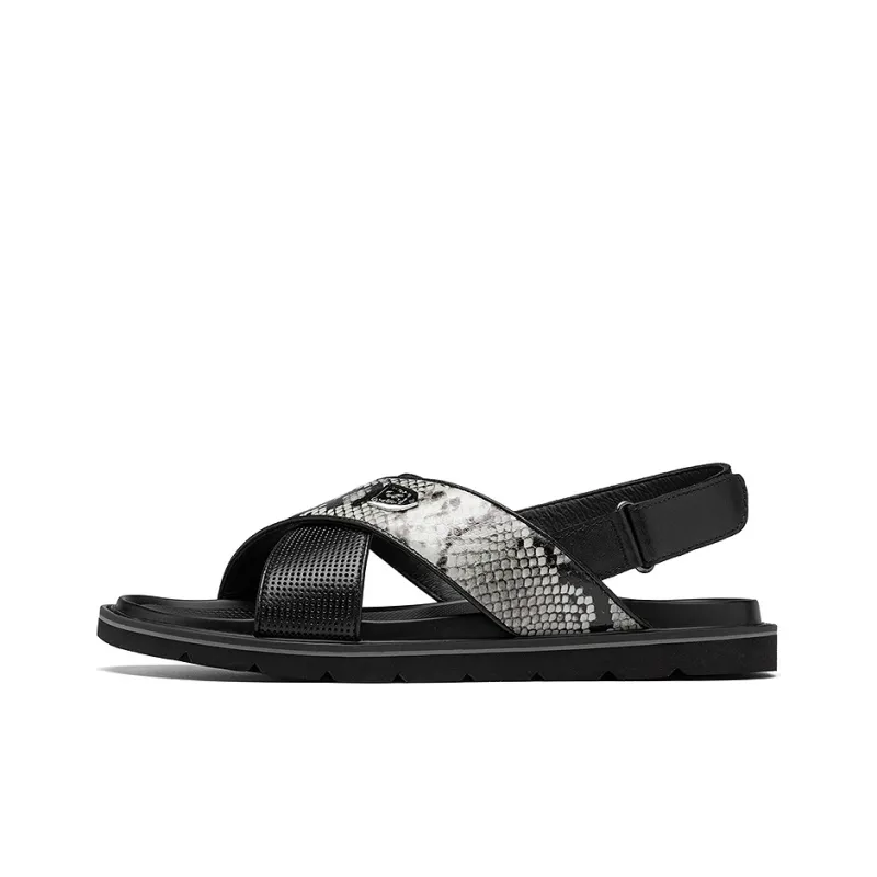 ROBERTA DI CAMERINO Strap Sandals Men's Black White-0