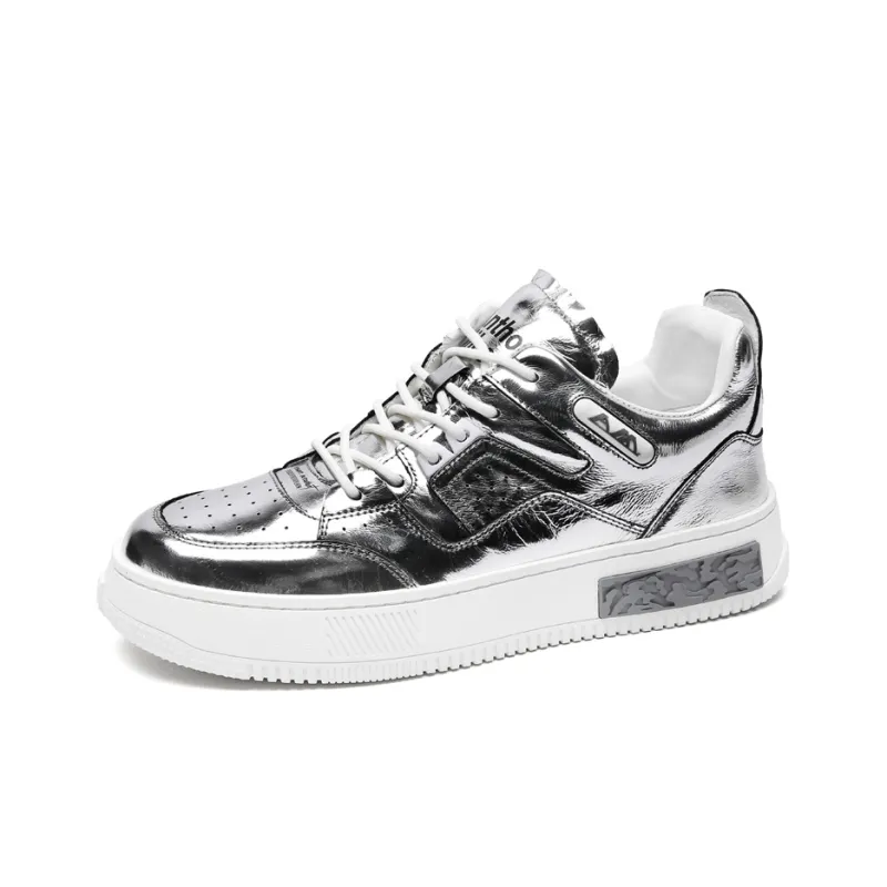 Anthony Miles Skateboard Shoes Men Low Top Silver-1