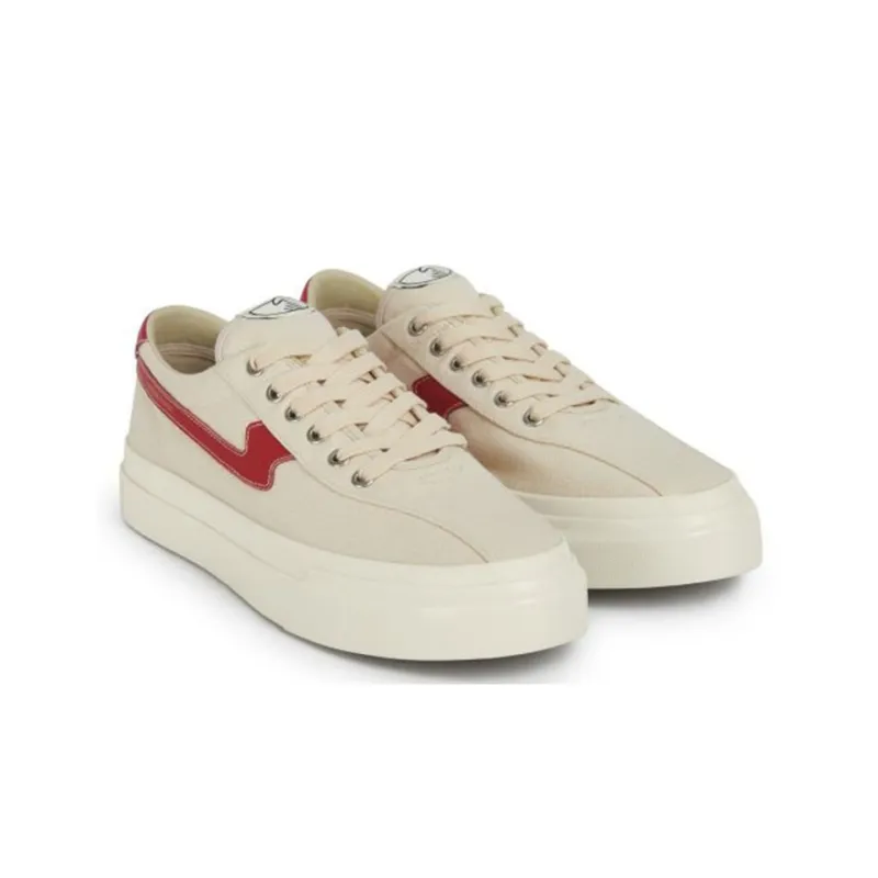 Stepney Workers Club Skateboard Shoes Men Low-Top Beige Red-1