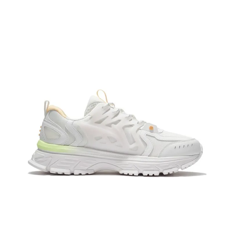 LiNing Lingwind Cushioning Rebound Low Top Running Shoes Men's Champagne White-1